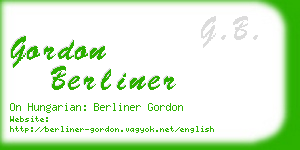 gordon berliner business card